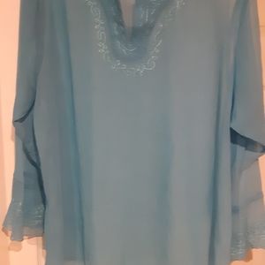 SAND &SUN BLUE BEACH COVERUP